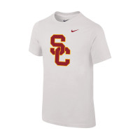 USC Trojans Nike Youth White SC Interlock Core CottonT-Shirt